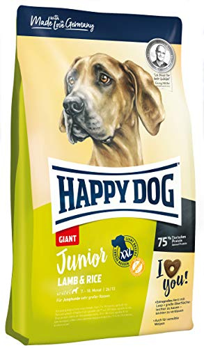 Happy Dog 60596 - Supreme Junior Giant Lamb & Rice - Alleinfutter für Junghunde großer Rassen - 15 kg Inhalt