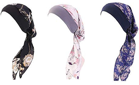 iZEN 3 PACK - Chemo Turban for Headwear - Headwrap & Head Cover - Chemotherapy Headwear Cap