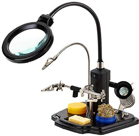 DURATOOL D03169 LED Magnifying Lamp with Third Hand Tool