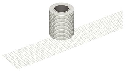 LUX ELEMENTS Bande d'armature autocollante, largeur: 100 mm (20 ml), ARM-100 SK LARMZ1007, blanc
