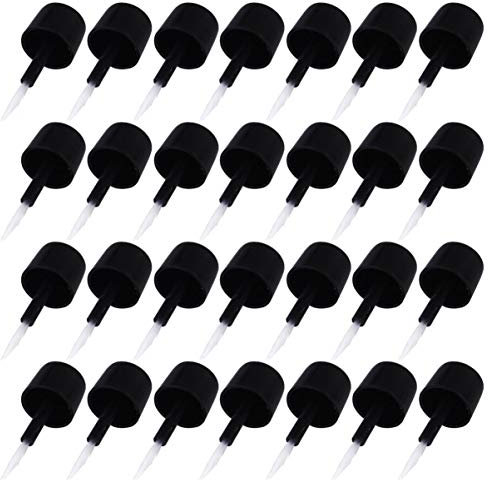 HEALLILY 200Pcs Nail Polish Brush Disposable Replacement Dipping Powder Liquid Multifunction Brushes Liquid Applicator for Salon Home ( Black White)