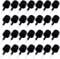 HEALLILY 200Pcs Nail Polish Brush Disposable Replacement Dipping Powder Liquid Multifunction Brushes Liquid Applicator for Salon Home ï¼ˆ Black White)