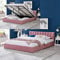 Bravich Ottoman Super King Bed Frame. 6FT Plush Velvet Super King Size Bed With Contemporary Headboard. Gas Lift Bed With Underbed Storage, 213cm x 182cm (Super King, Pink, No Mattress)