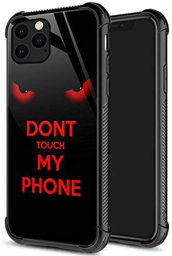 iPhone 13 Pro Hülle, Don't Touch iPhone 13 Pro Hüllen für Männer Jungen, Muster Design Stoßfest Anti-Kratzen Organische Glas Hülle für Apple iPhone 13 Pro 6,1 Zoll Don't Touch My Phone