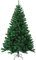 HMWD 6ft / 7ft / 4ft Artificial Christmas Trees With Metal Stand & Thick Bushy Tips, New Boxed Traditional Green Xmas Tree-Xmas Festive Home Decor (6ft Green PVC Xmas Tree)