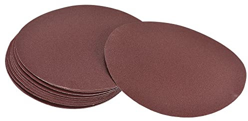 sourcing map 5-Inch PSA Sanding Disc Aluminum Oxide Adhesive Back Sandpaper 240 Grit 10Pcs