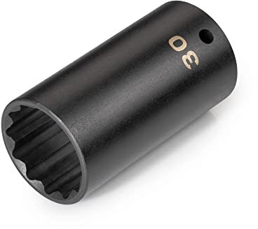 TEKTON 1/2 Inch Drive x 30 mm Deep 12-Point Impact Socket | SID23330