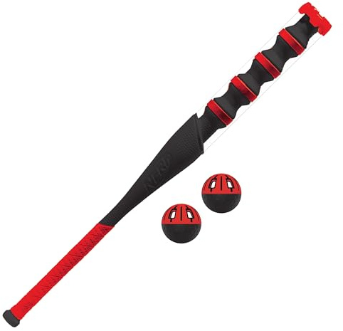 Nerf Unisex-Youth POWERBLAST BAT Amazon EX, Schwarz-rot, One Size