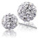 Crystalline Azuria Ohrringe Ohrstecker 925 Sterling Silber Weiß Kristalle Discokugel 6 mm für Damen