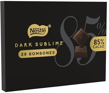 NESTLÉ DARK Sublime Bombones de Chocolate negro 85% Estuche 144g