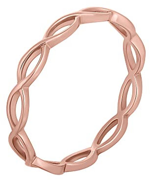 cai Damen Ring 925/- Sterling Silber Glänzend ohne Stein rot 274270228-2