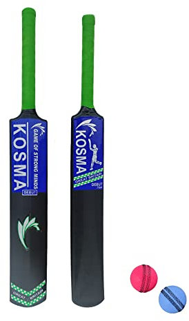 Kosma Unisex Jugend Cricket Bat Cricketschläger, Elfenbein, Schwarz, Für Kinder