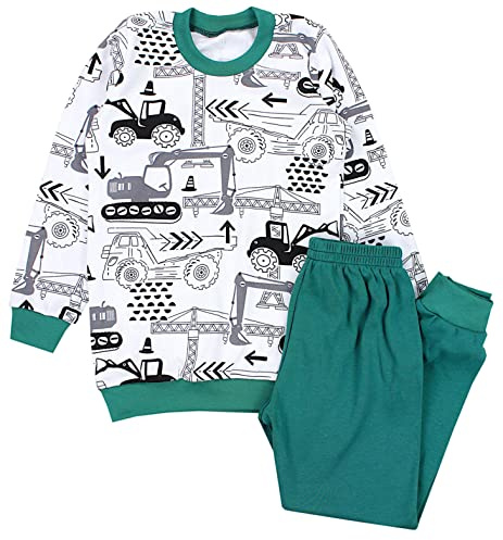 TupTam Jungen Schlafanzug | Zweiteiliger Jungen Schlafanzug aus weicher Baumwolle mit elastischen Bündchen und OEKO-TEX Standard 100