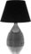 Stephans Möbelbörse XL Tischlampe Tischleuchte Nachttischlampe Leselampe Leseleuchte Lampenschirm Schreibtischlampe Lampe Silber Chrom 48cm 5108