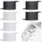 Anshuke 6 Pares Cordones Elásticos Sin Lazo - Planos Universales Para Niños Y Adultos, Sin Nudo Con Hebilla Metal, Para Zapatillas de Deporte (3 Blanco+3 Negro)