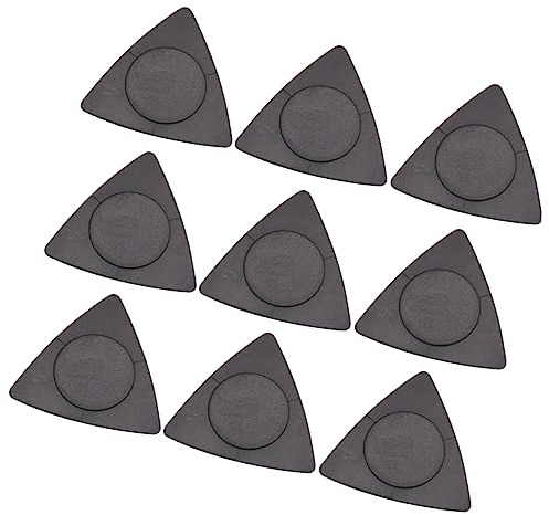 20 Stück Dreieckige Gitarrenplektren 0,5mm, Schwarz, aus ABS | Rutschfestes Anti Rutsch Design, für Folk Gitarre und Akustikgitarre, Zubehör für Gitarren