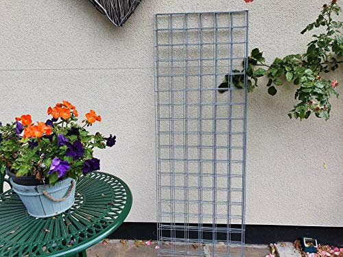 Pack Metal Garden Trellis Mesh Panels 145cm x 45cm 3 x 3 Holes(Heavy Duty 4mm wire) (4)