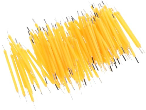 HOLIDYOYO 100 Stück Warme Edison-Glühbirnen Led-Filamente Flexible Lampenteile 3 V 120 Ma 2700 K Led-Chip Glühlampen Zubehör Für Die Reparatur Von Led-Lampen Gelb