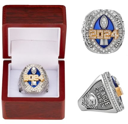 HYKJSHED 2024 Neuer Fantasy-Football-Ring, Sammlerstücke for Vatertag, Meisterschaftsring, FFL Champions Ring, Souvenir, Fan-Geschenk(Size:12)