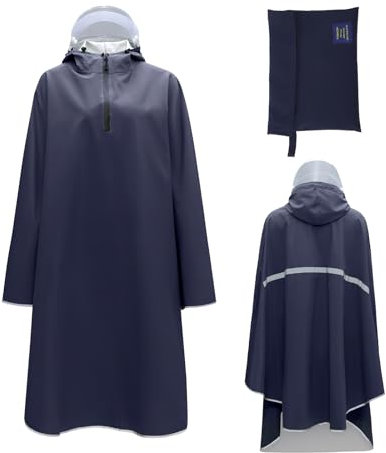 Jywmsc Women Men Waterproof Rain Poncho Bike Bicycle Rain Coat Jacket Reusable Hooded Rain Capes for Outdoor Cycling Hiking Camping Traveling Free Size