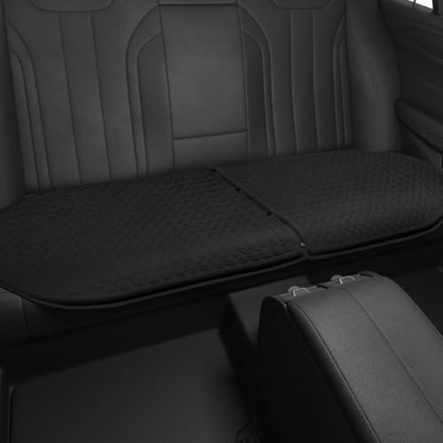 EIZOFKWM Car Cold Gel Seat Cushion For VW ID3 2021, Breathable Chair Pad Non-Slip Pads Ventilated Cooling Interior Auto Lightweight Soft Accessories,Black/single long rear cushion