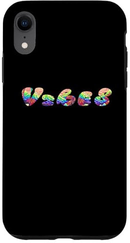 Hülle für iPhone XR VIBES groovy retro 60s style colorful typo design