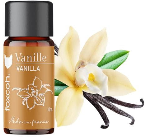 FoxCoh, Vanille 10ml, Concentré de parfum - Diffusion, Cosmétique, Massage, Bain aromatique - DIY Bougie, Savon, Crème, Huile, Lotion - Peau Cheveux