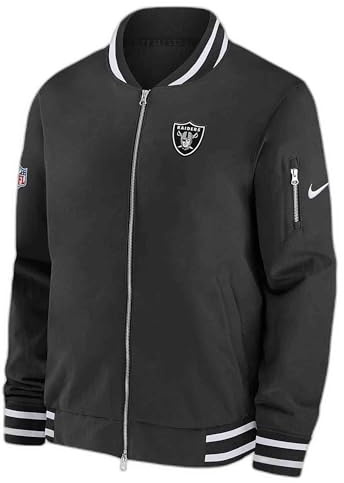 Mitchell & Ness NFL Coach Bomberjacke Las Vegas Raiders NFL Coach, Farbe Schwarz, Futter aus warmem Fleece, Reißverschluss