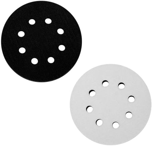 BEPSYOM 2pcs Disque abrasif 125mm tampons Tampon Disque de poncage Ponceuse Excentrique Disque Mousse Protection Disque de poncage 8 Trous Disque poncage