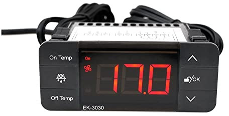 Chavisenty 1 Stück Thermostatsensor Kälte-Abtauthermostat für Kühllager-Gefrierschrank EK-3030 220V