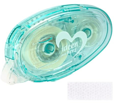 Ideen mit Herz Klebe-Waben-Abroller non-permanent | Bastel-Hilfe für filigrane Arbeiten | DIY | Büro | saubere Klebe-Ergebnisse | Doppelseitig klebend | leicht ablösbar | 8 mm x 8 m