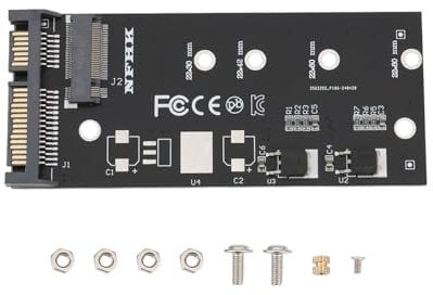 EMSea 1 x M.2 SATA Adapter Raiser B+M Key M.2 NGFF SSD auf 2.5 SATA3 Adapterkarte M.2 auf SATA Adapter für 2242 2260 2280 M.2 NGFF SSD