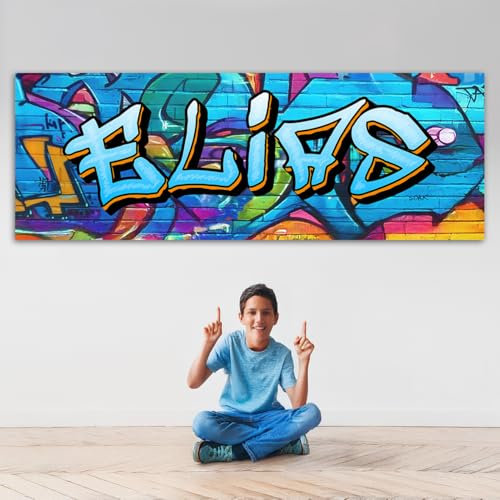 tjapalo® Graffiti Poster mit Namen - Coole Bilder für Teenager - Kinderzimmer, Jungen Name - Graffiti Poster