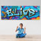 tjapalo® PG2 Graffiti Poster mit Namen Kinderzimmer Bild mit Namen Coole Bilder für Teenager Cool Graffiti Poster Kinderzimmer Jungen Name Mädchen Poster Graffiti Name