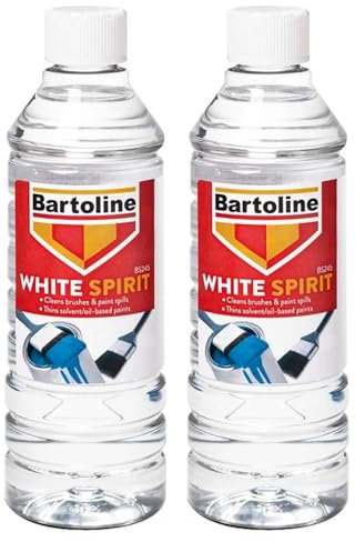 500ml White Spirit Paint Thinning Solvent Pack of 2 - Multi-Purpose Cleaner Suitable for Oil-Based Paints, Cleaning Paint Spills and Brush, Degreasing and General DIY Cleaning Purposes