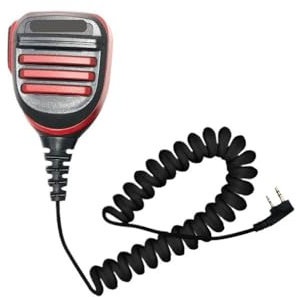 LNBNKZYBPM Convient for BAOFENG Microphone Talkie Walkie Tangent Mic Épaule Haut-Parleur PTT Quatre Couleurs Convient for BF Ham Radio 888S UV82 UV5R UV10R UV16 P15UV(Red-1PC)
