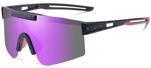 Aullwyr Schnelle Brille Herren Fahrradbrille Sport Sonnenbrille Polarisiert mit UV Schutz Windschutz Rennrad Fahrrad MTB Rave Sportbrille für Herren Damen
