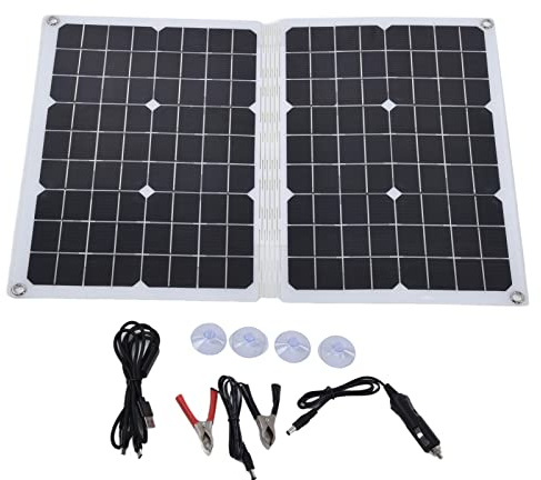 Panneau solaire pliable et flexible, chargeur solaire haute efficacité avec câble USB - idéal pour téléphones portables, générateurs et kits photovoltaïques plug and play