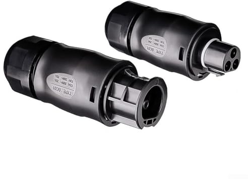 Zilimontt IP68 Wasserdichte 3-polige AC-Buchse Buchse und Stecker Stecker Stecker für Wechselrichter mit 10-13 mm Kabeldurchmesser Kompatibilität Flexible Installation für Betteri BC01