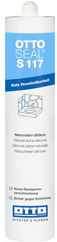 OTTO-SEAL S117 310 ml nero opaco pietra naturale silicone per marmo granito pietra naturale arenaria quarzite gneis porfido sanitario bagno doccia facciata costruzione giunti sanitari interni esterni