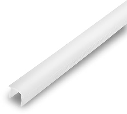 BRILONER - Pimp your Panel Diffusor Kunststoffprofil, Zubehör Akustikpaneele, Spaltenbreite 11 mm, klemmbar, kürzbar, 1,3m, Weiß