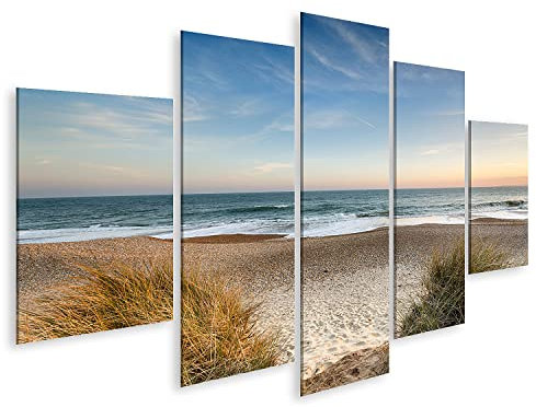 islandburner Tableau sur toile Chemin vers la mer, sensation de vacances, plage près de Christchurch Cadre Affiche Poster Murale Tableaux