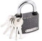 KZG40 Cadenas avec 5 clés Gris 40 mm