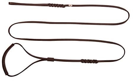 Dingo 10700 Ausstellungsleine aus weichem Leder mit geflochtenem Griff, handgefertigt, Braun