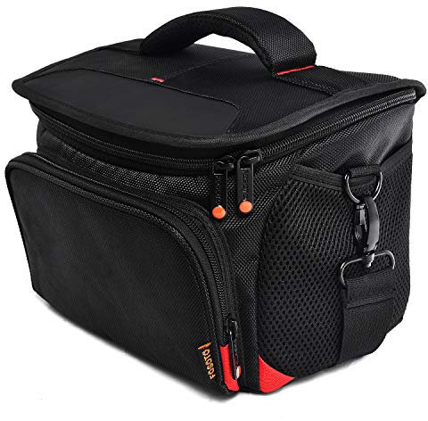 Fosoto Kameratasche für DSLR-Kameras, stoßfest, kompatibel mit Canon EOS T5i T6 T7i 5D 6D, Nikon D3400 D5600 D7200 D750 D610, Sony A99 Olympus Fujifilm Pentax