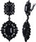 EVER FAITH Ohrclips Art Deco Vintage-Stil Party Gatsby Baumeln Chandelier Clips on Ohrringe für Damen Schwarz-Ton