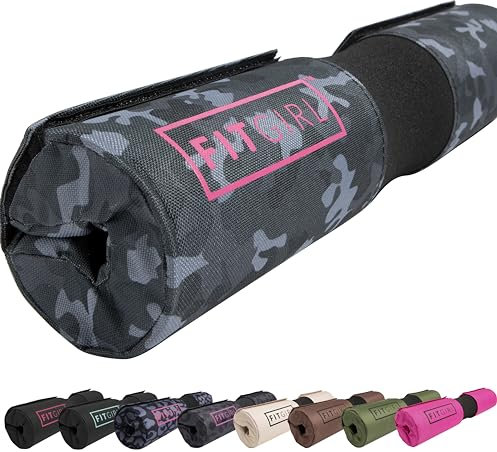 FITGIRL - Hip Thrust Pad und Kniebeugenpolster für Beintag, Langhantelpolster bleibt sicher an Ort und Stelle, dickes Kissen für bequeme Kniebeugen, Ausfallschritte, Gesäßbrücken, funktioniert mit