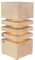 HolzGlanz - Design LED-Zirbenlampe 14 x 14 x 33 cm - hochwertige Schlafzimmer-Lampe aus Zirbenholz - Handgefertigt in Österreich