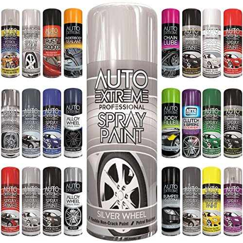 Classic Signature - 1 x Auto Extreme Silver Wheel Spray Paint 400ml, Professional Quality, Perfect Finish for Cars, Bikes,Vans, Metal, Wood