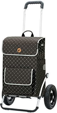 ANDERSEN Einkaufstrolley - Royal Shopper Tamo anthrazit 51 L Reflektor,Thermo, Aluminium, klappbar, luftbereiftes Kugellagerrad